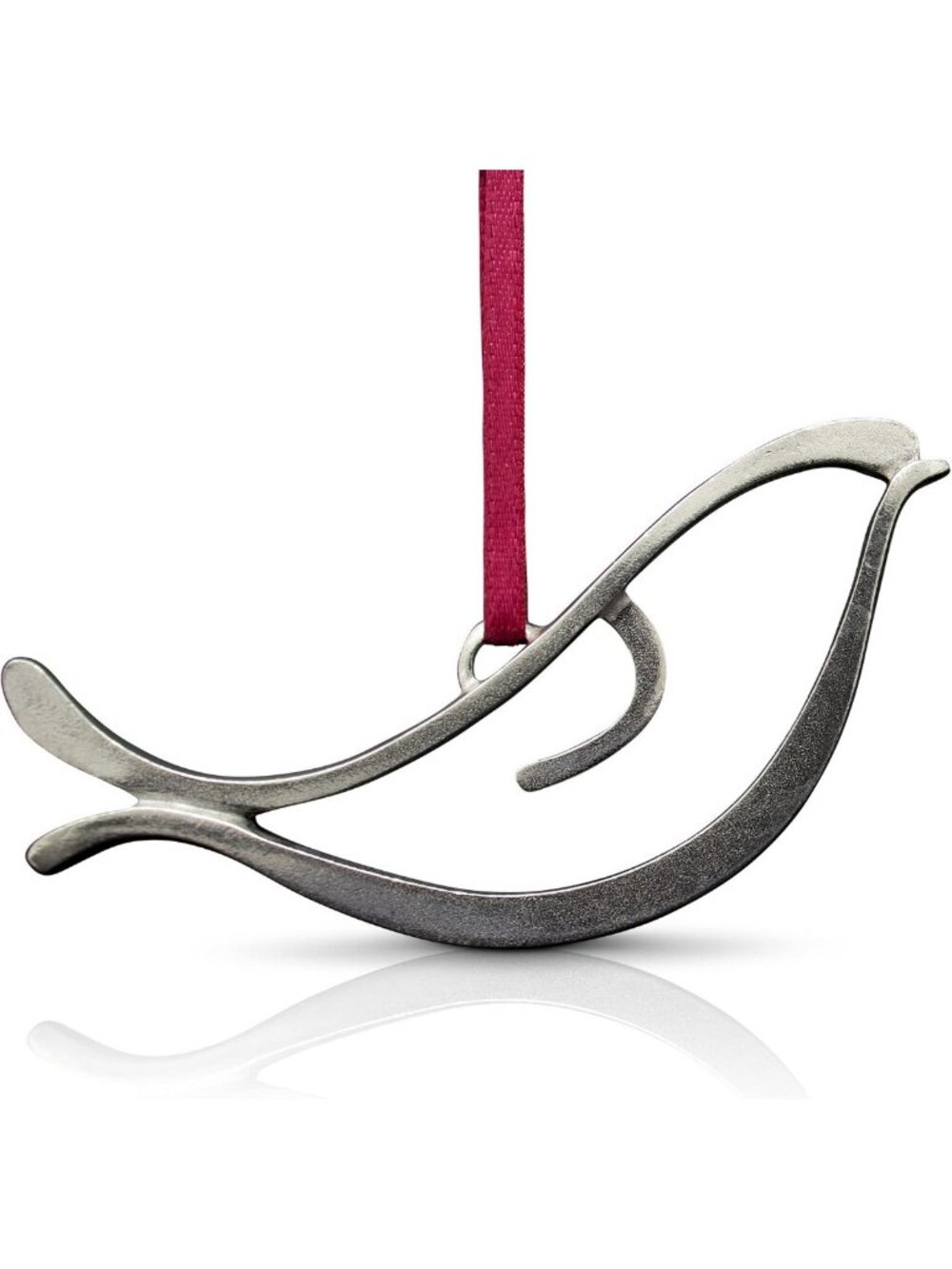 Handcrafted Pewter Dove Christmas Ornament | Unique Holiday Decor Gift